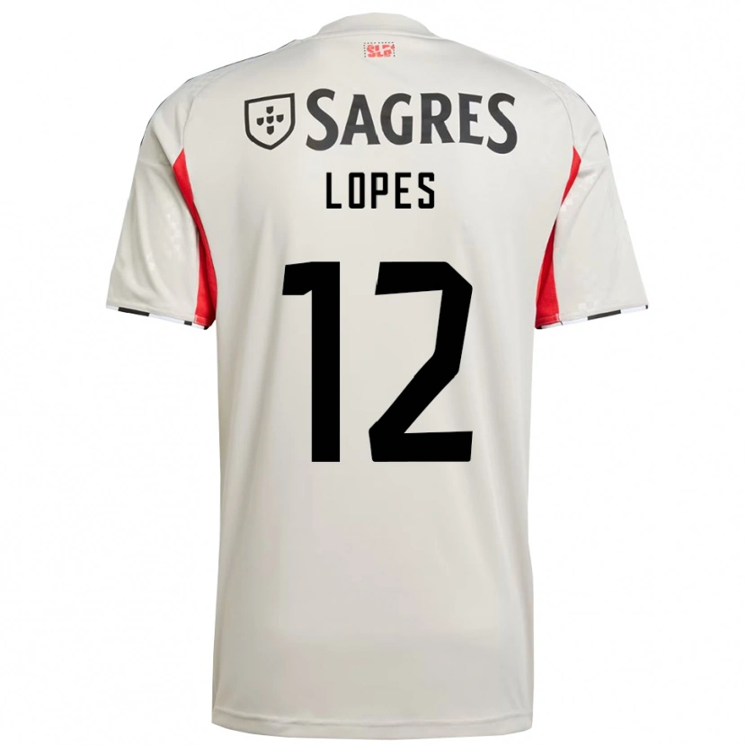 Danxen Män Leonardo Lopes #12 Benvit Röd Bortatröja Matchtröjor 2025/26 Tröjor T-Tröja