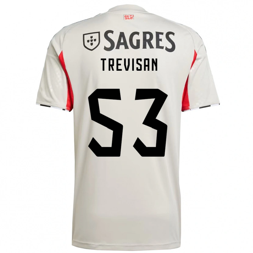 Danxen Män Jelani Trevisan #53 Benvit Röd Bortatröja Matchtröjor 2025/26 Tröjor T-Tröja