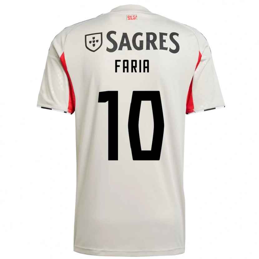 Danxen Män Andreia Faria #10 Benvit Röd Bortatröja Matchtröjor 2025/26 Tröjor T-Tröja