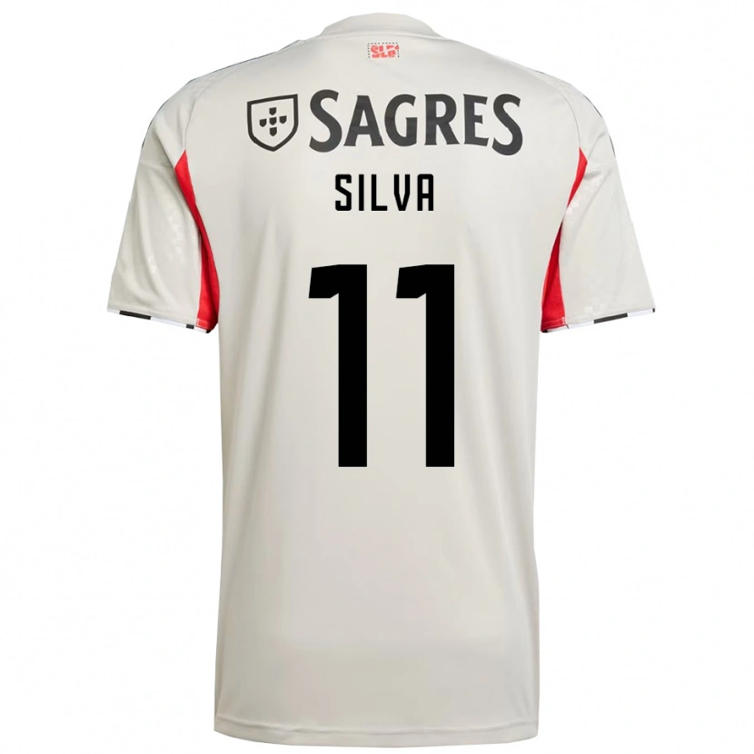 Danxen Män Jéssica Silva #11 Benvit Röd Bortatröja Matchtröjor 2025/26 Tröjor T-Tröja