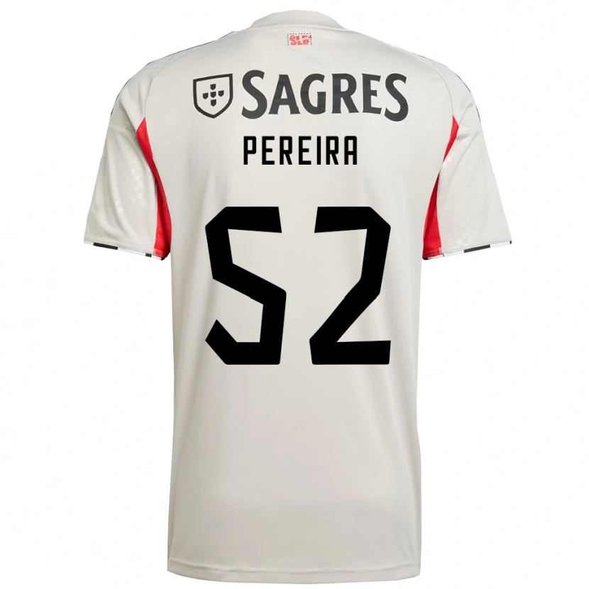 Danxen Män Henrique Pereira #52 Benvit Röd Bortatröja Matchtröjor 2025/26 Tröjor T-Tröja