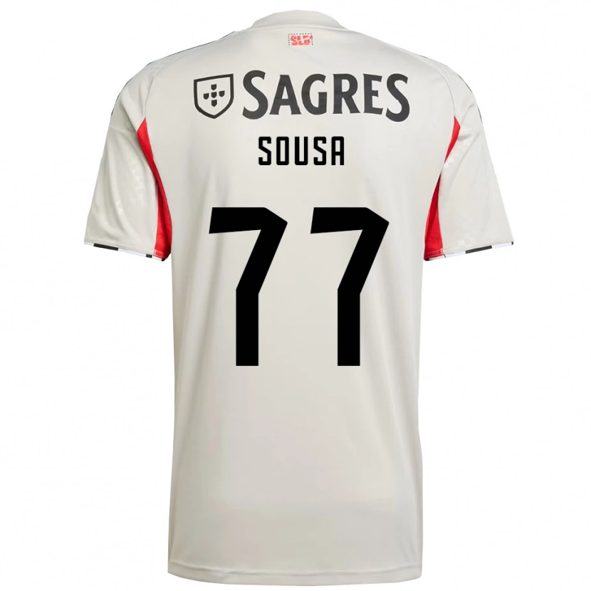 Danxen Män Gerson Sousa #77 Benvit Röd Bortatröja Matchtröjor 2025/26 Tröjor T-Tröja