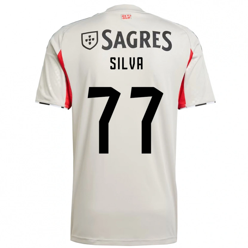 Danxen Män Jessica Silva #77 Benvit Röd Bortatröja Matchtröjor 2025/26 Tröjor T-Tröja