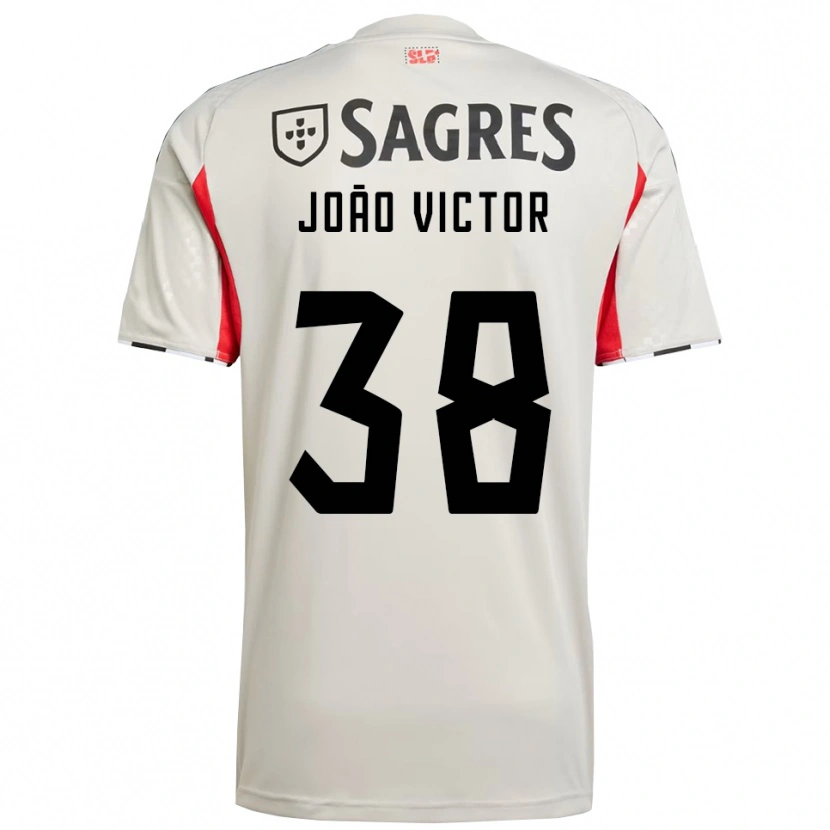 Danxen Män Joao Victor #38 Benvit Röd Bortatröja Matchtröjor 2025/26 Tröjor T-Tröja