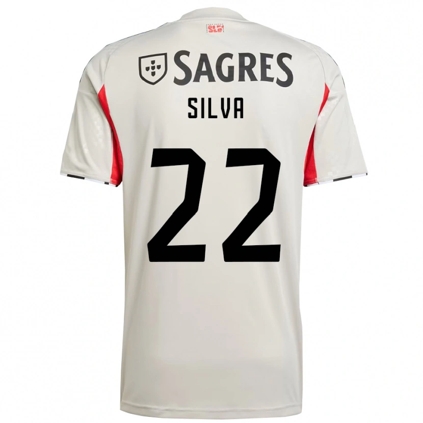 Danxen Män Amelia Silva #22 Benvit Röd Bortatröja Matchtröjor 2025/26 Tröjor T-Tröja