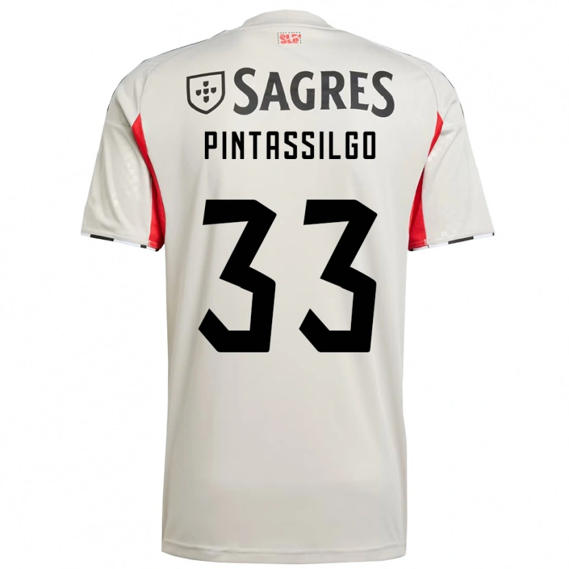 Danxen Män Lara Pintassilgo #33 Benvit Röd Bortatröja Matchtröjor 2025/26 Tröjor T-Tröja