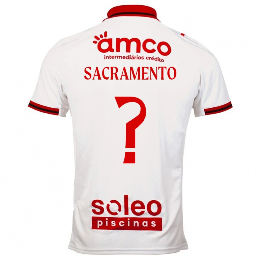 Danxen Män Medgilson Sacramento #0 Vit Röd Bortatröja Matchtröjor 2025/26 Tröjor T-Tröja