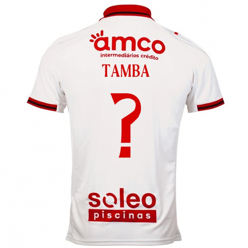 Danxen Män Fabrice Tamba #0 Vit Röd Bortatröja Matchtröjor 2025/26 Tröjor T-Tröja