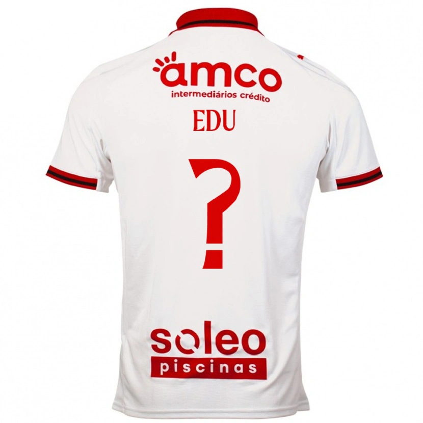 Danxen Män Edu #0 Vit Röd Bortatröja Matchtröjor 2025/26 Tröjor T-Tröja