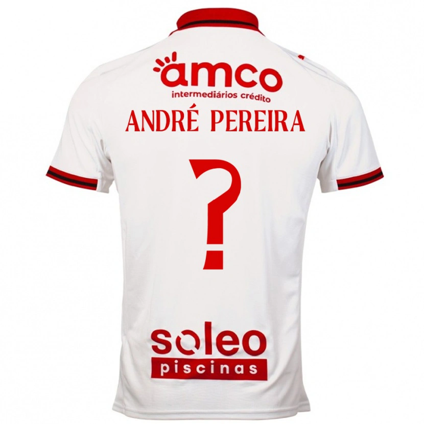 Danxen Män João André Pereira #0 Vit Röd Bortatröja Matchtröjor 2025/26 Tröjor T-Tröja