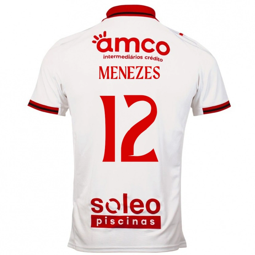 Danxen Män Gabriel Menezes #12 Vit Röd Bortatröja Matchtröjor 2025/26 Tröjor T-Tröja