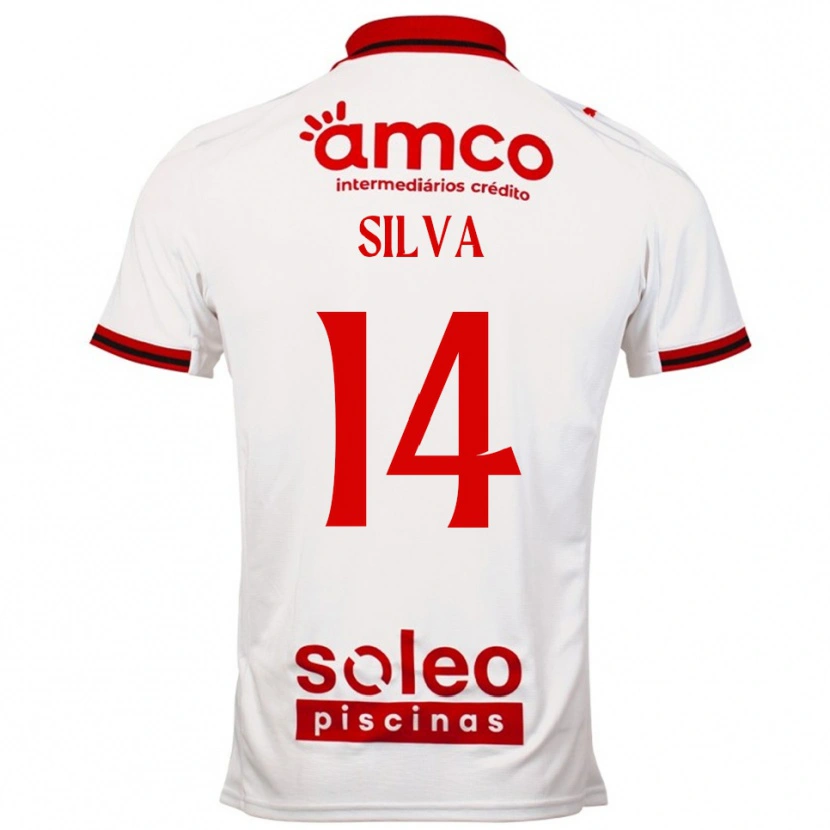Danxen Män Dolores Silva #14 Vit Röd Bortatröja Matchtröjor 2025/26 Tröjor T-Tröja