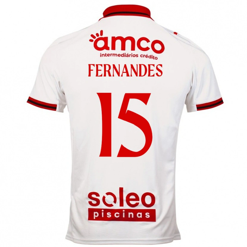 Danxen Män Valdir Fernandes #15 Vit Röd Bortatröja Matchtröjor 2025/26 Tröjor T-Tröja