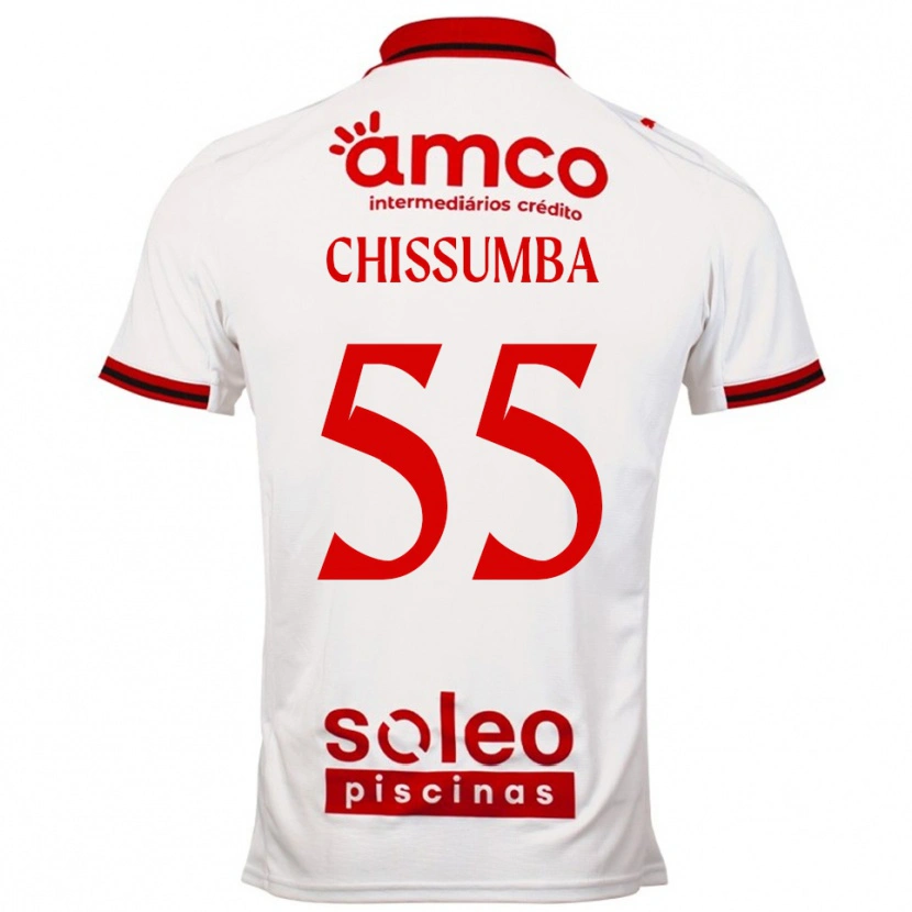 Danxen Män Chissumba #55 Vit Röd Bortatröja Matchtröjor 2025/26 Tröjor T-Tröja