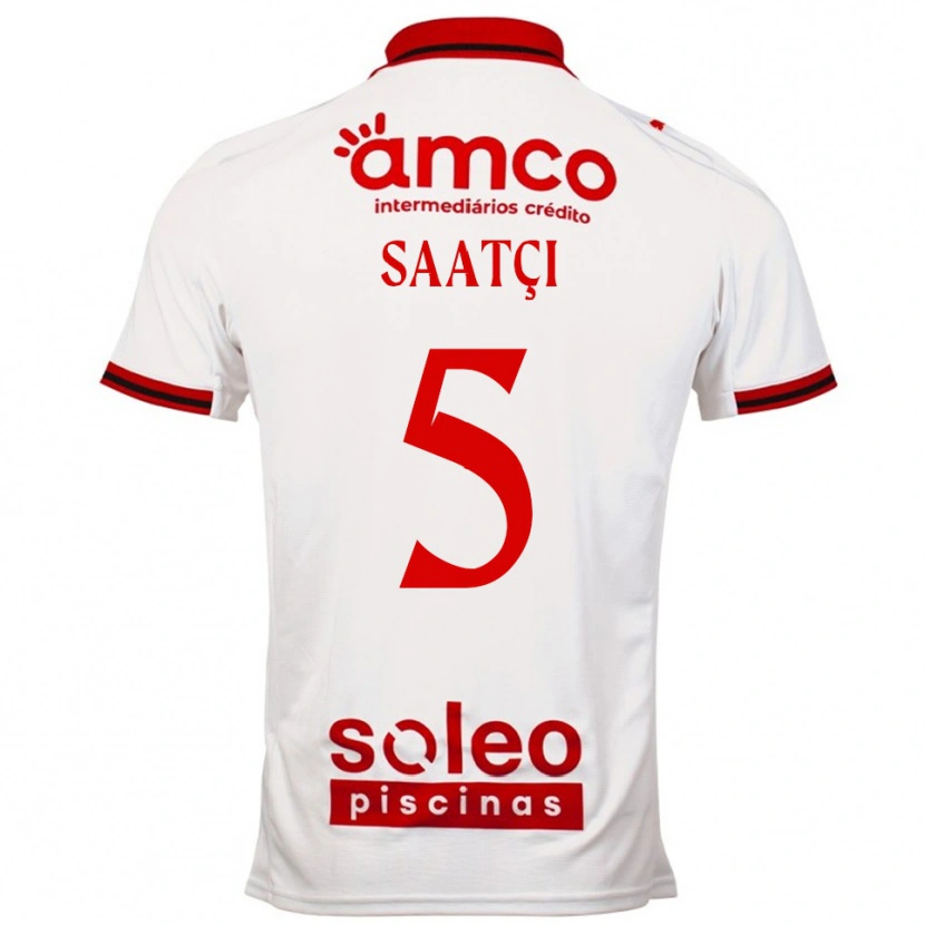 Danxen Män Serdar Saatçı #5 Vit Röd Bortatröja Matchtröjor 2025/26 Tröjor T-Tröja