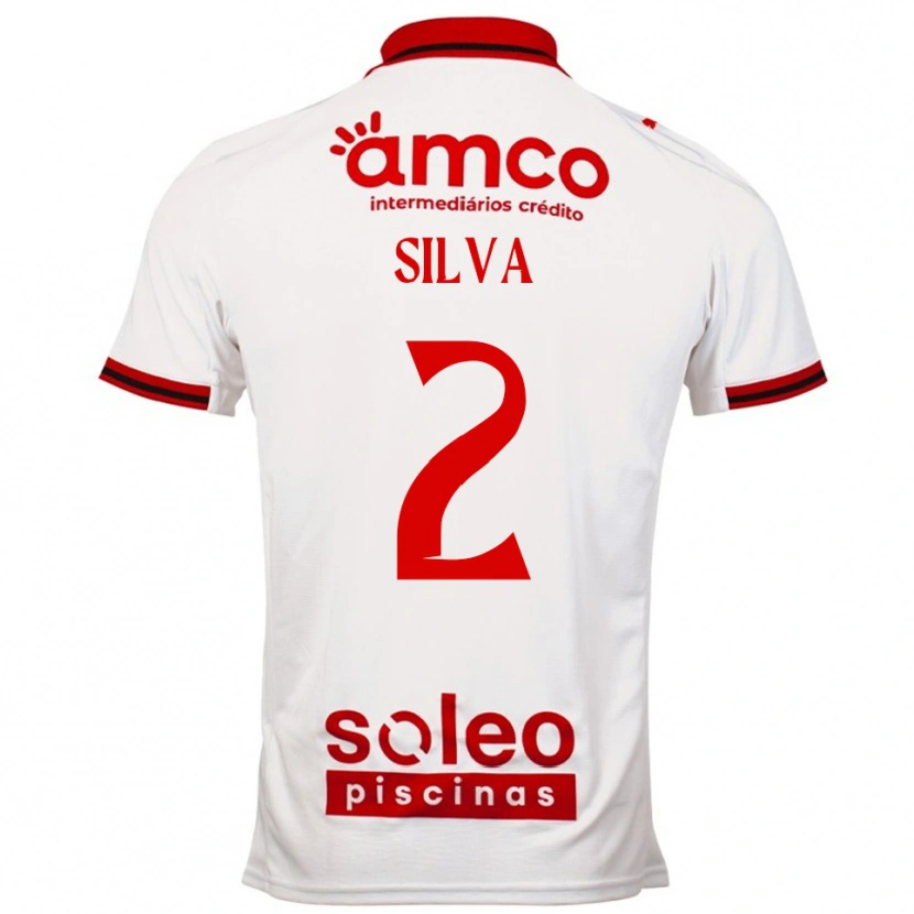 Danxen Män Lourenço Silva #2 Vit Röd Bortatröja Matchtröjor 2025/26 Tröjor T-Tröja