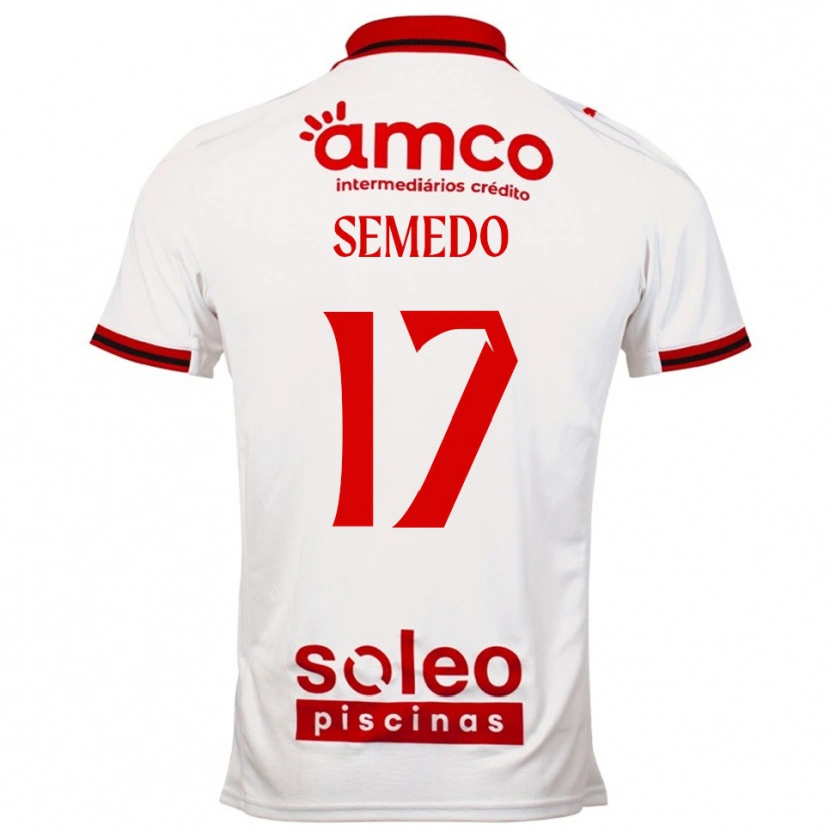 Danxen Män Afonso Semedo #17 Vit Röd Bortatröja Matchtröjor 2025/26 Tröjor T-Tröja