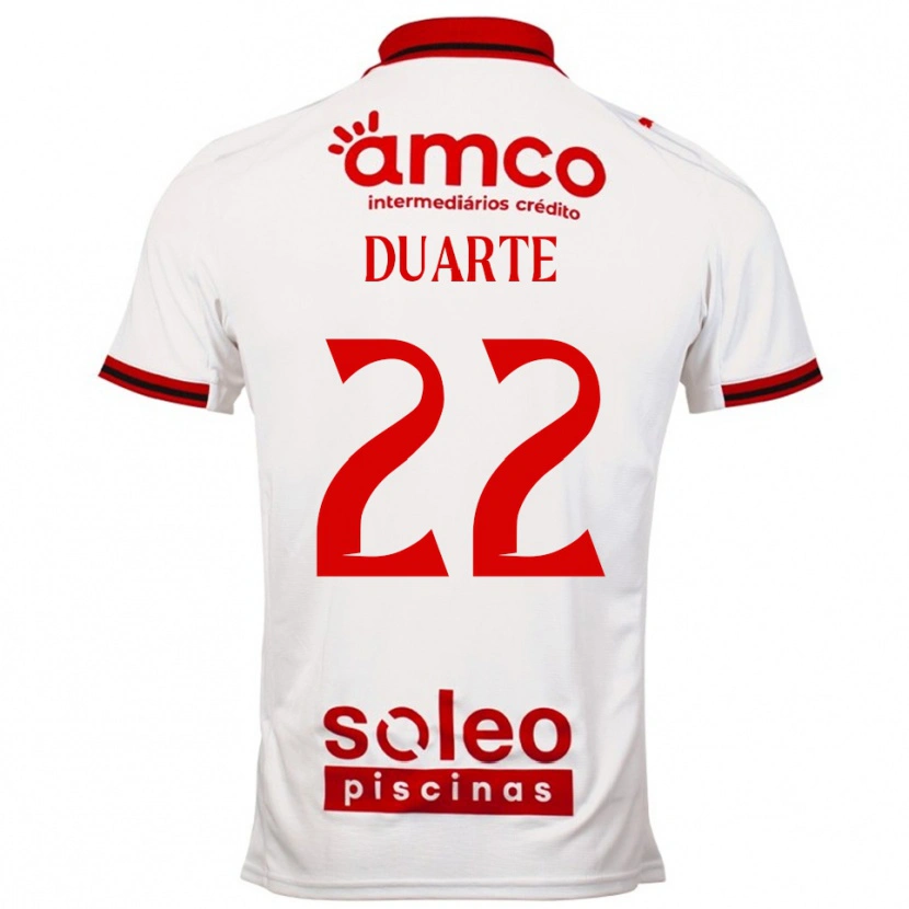 Danxen Män Vânia Duarte #22 Vit Röd Bortatröja Matchtröjor 2025/26 Tröjor T-Tröja