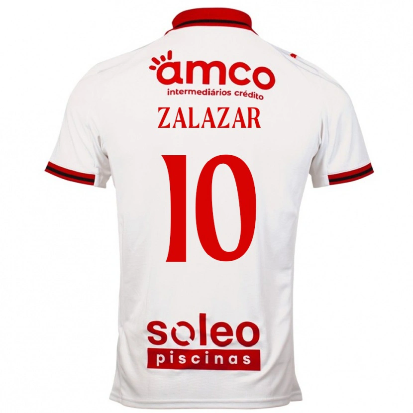 Danxen Män Rodrigo Zalazar #10 Vit Röd Bortatröja Matchtröjor 2025/26 Tröjor T-Tröja