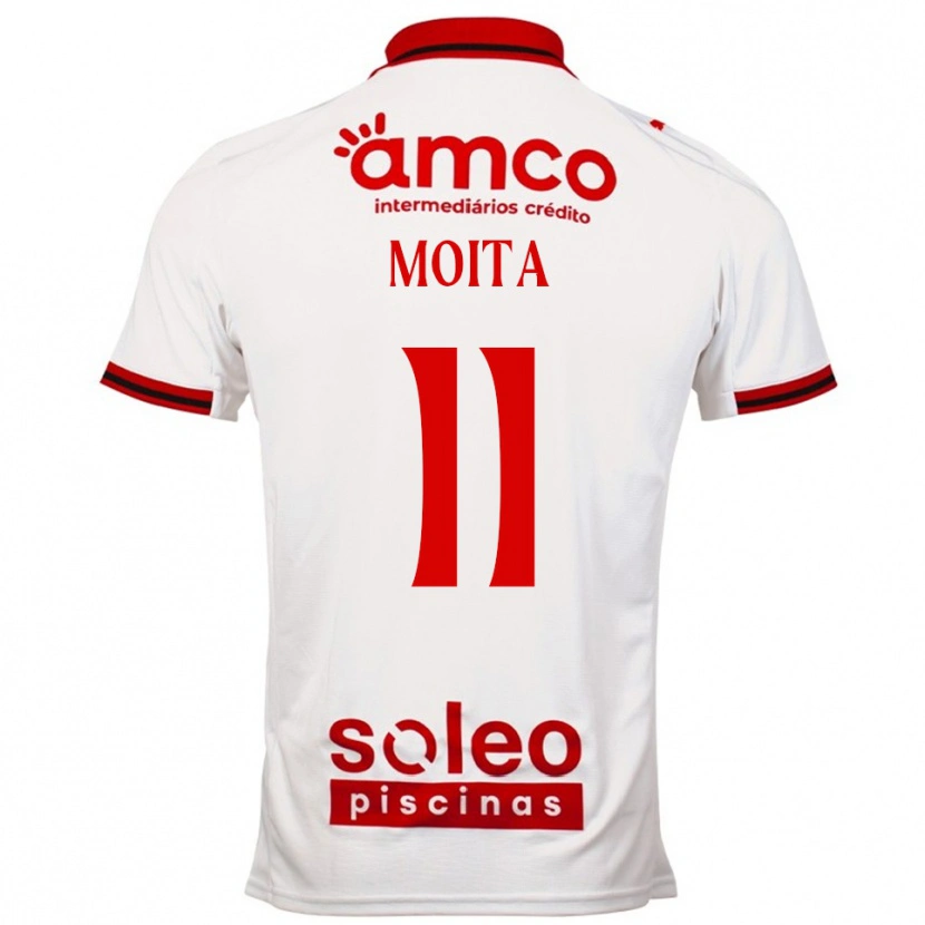 Danxen Män Carlos Moita #11 Vit Röd Bortatröja Matchtröjor 2025/26 Tröjor T-Tröja