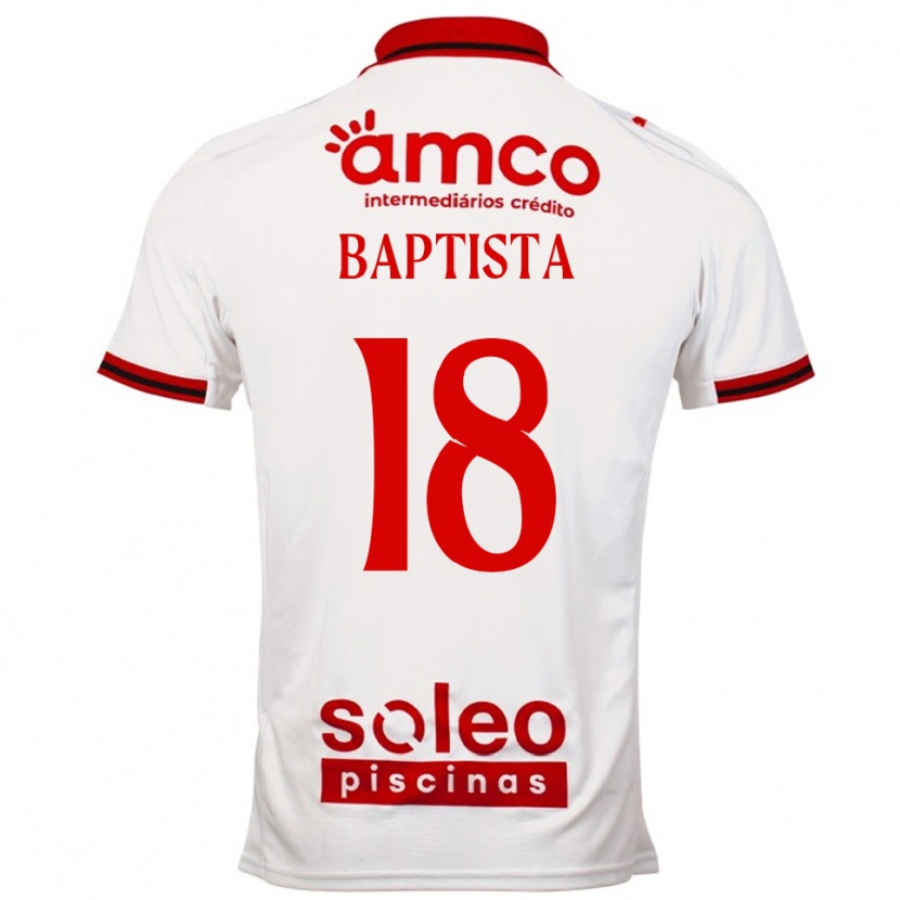 Danxen Män Tiago Baptista #18 Vit Röd Bortatröja Matchtröjor 2025/26 Tröjor T-Tröja