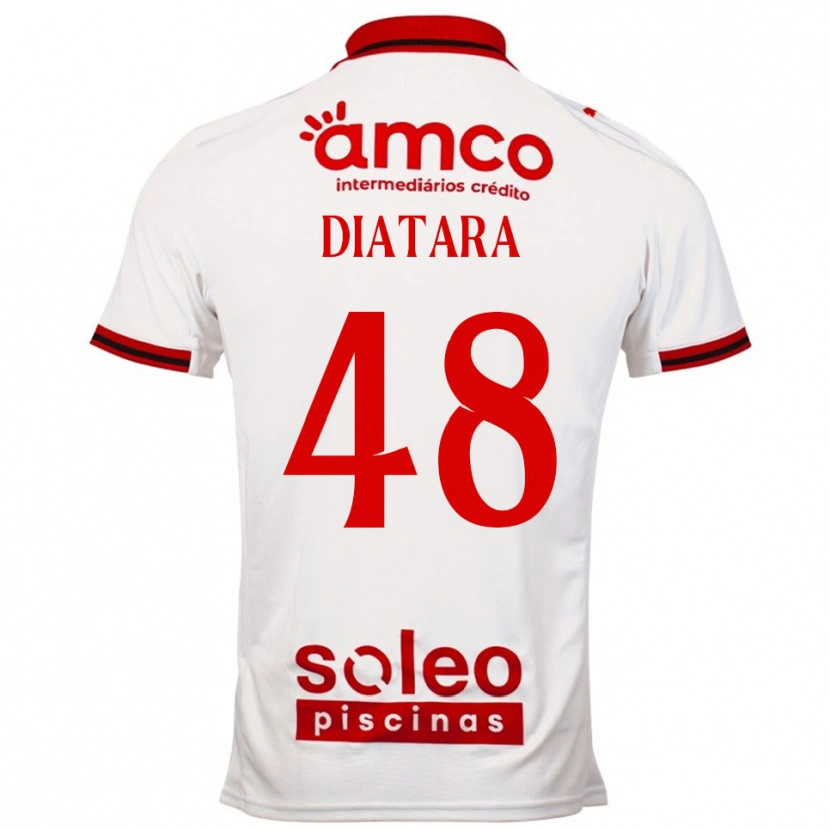 Danxen Män Samba Diatara #48 Vit Röd Bortatröja Matchtröjor 2025/26 Tröjor T-Tröja