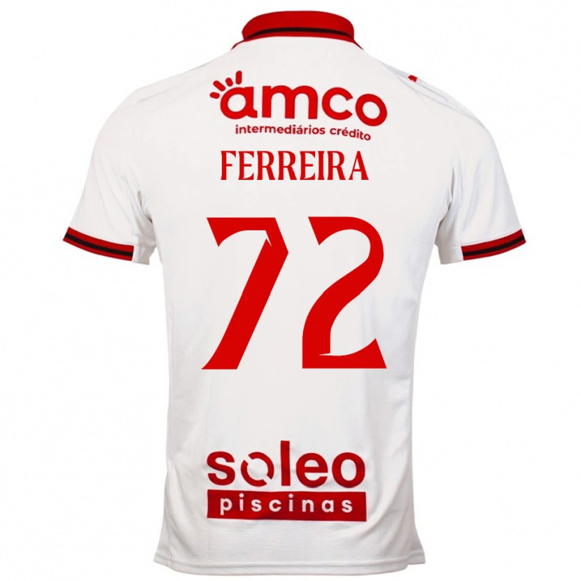 Danxen Män André Ferreira #72 Vit Röd Bortatröja Matchtröjor 2025/26 Tröjor T-Tröja