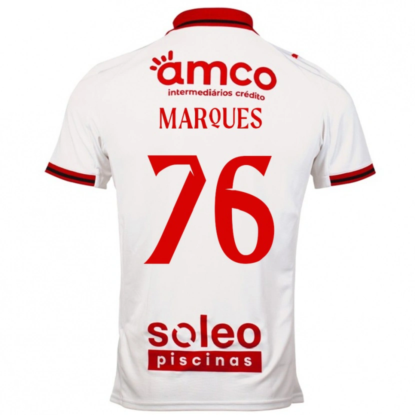 Danxen Män Tomás Marques #76 Vit Röd Bortatröja Matchtröjor 2025/26 Tröjor T-Tröja
