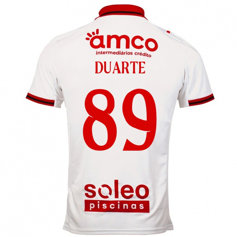 Danxen Män Afonso Duarte #89 Vit Röd Bortatröja Matchtröjor 2025/26 Tröjor T-Tröja