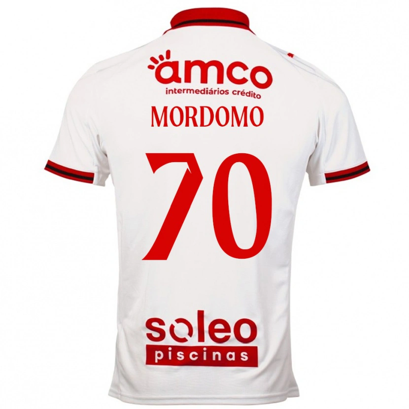 Danxen Män Mordomo #70 Vit Röd Bortatröja Matchtröjor 2025/26 Tröjor T-Tröja