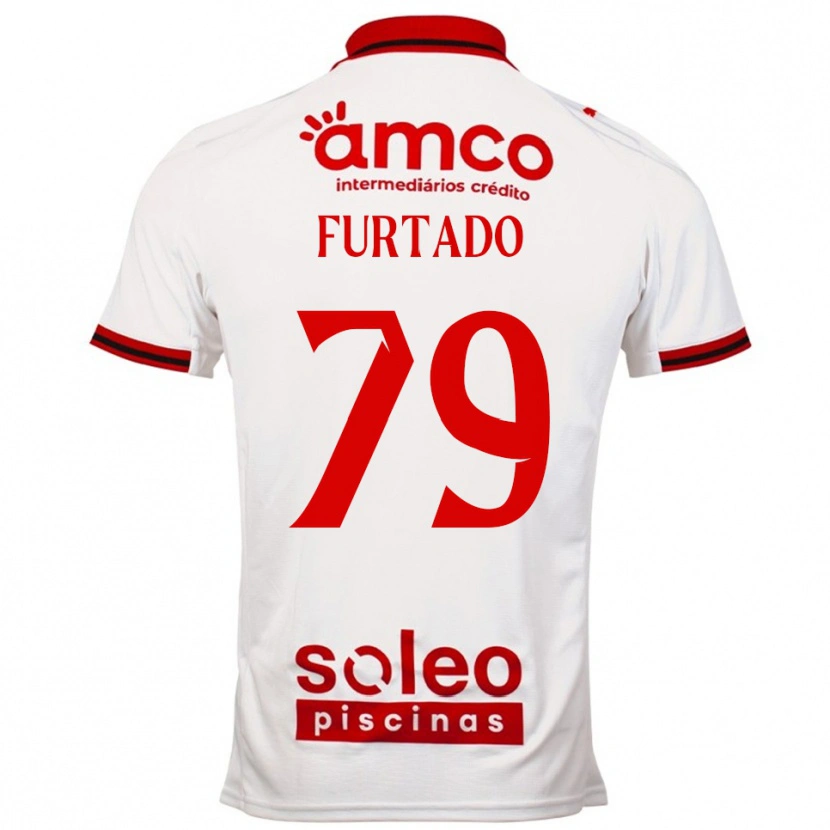 Danxen Män Rúben Furtado #79 Vit Röd Bortatröja Matchtröjor 2025/26 Tröjor T-Tröja