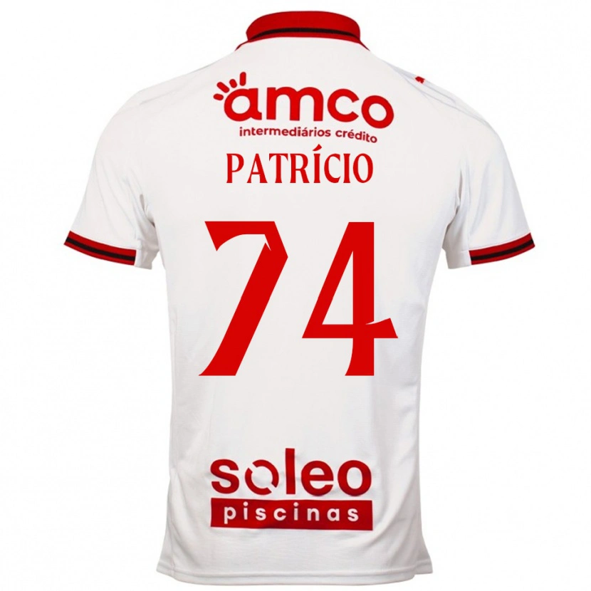 Danxen Män Nuno Patrício #74 Vit Röd Bortatröja Matchtröjor 2025/26 Tröjor T-Tröja