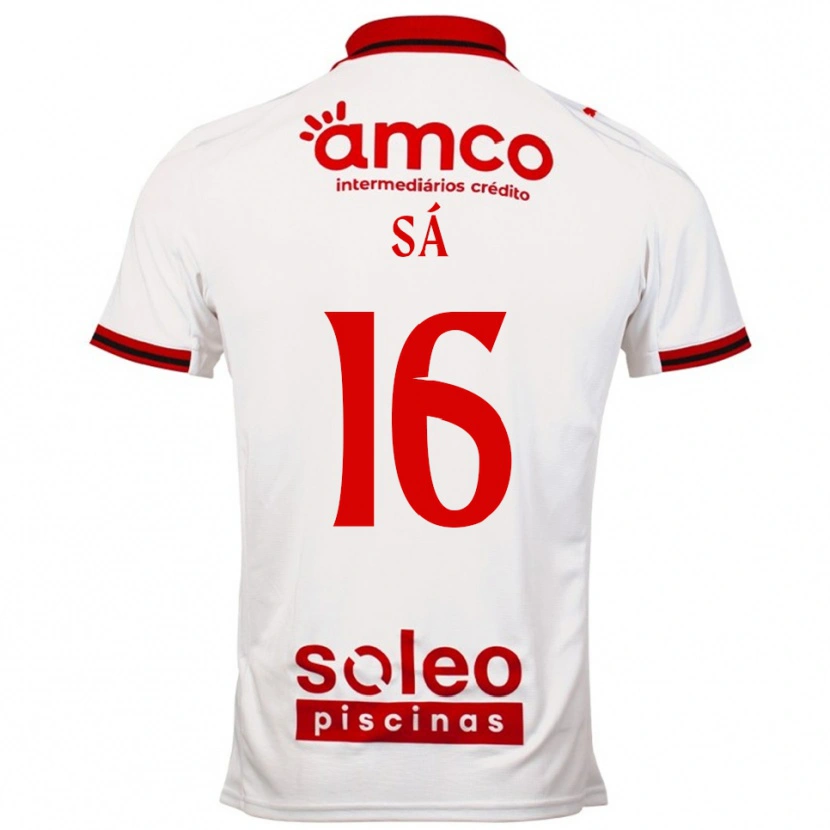 Danxen Män Manuel Sá #16 Vit Röd Bortatröja Matchtröjor 2025/26 Tröjor T-Tröja
