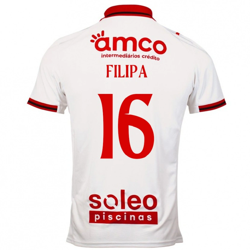 Danxen Män Ágata Filipa #16 Vit Röd Bortatröja Matchtröjor 2025/26 Tröjor T-Tröja