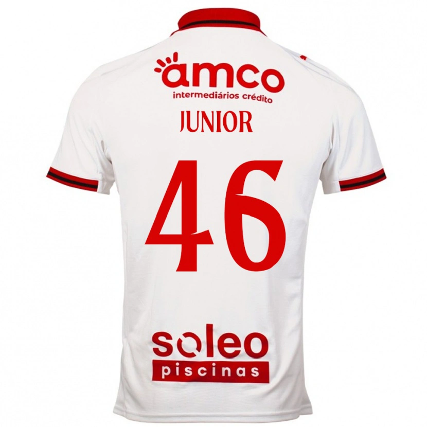 Danxen Män Mário Junior #46 Vit Röd Bortatröja Matchtröjor 2025/26 Tröjor T-Tröja