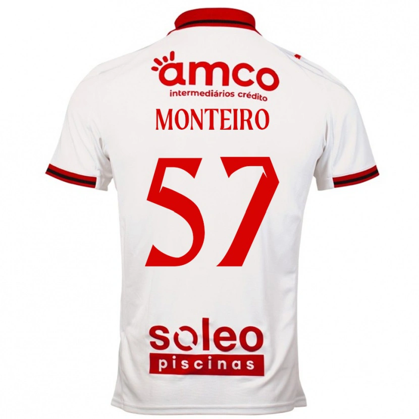 Danxen Män Jordan Monteiro #57 Vit Röd Bortatröja Matchtröjor 2025/26 Tröjor T-Tröja
