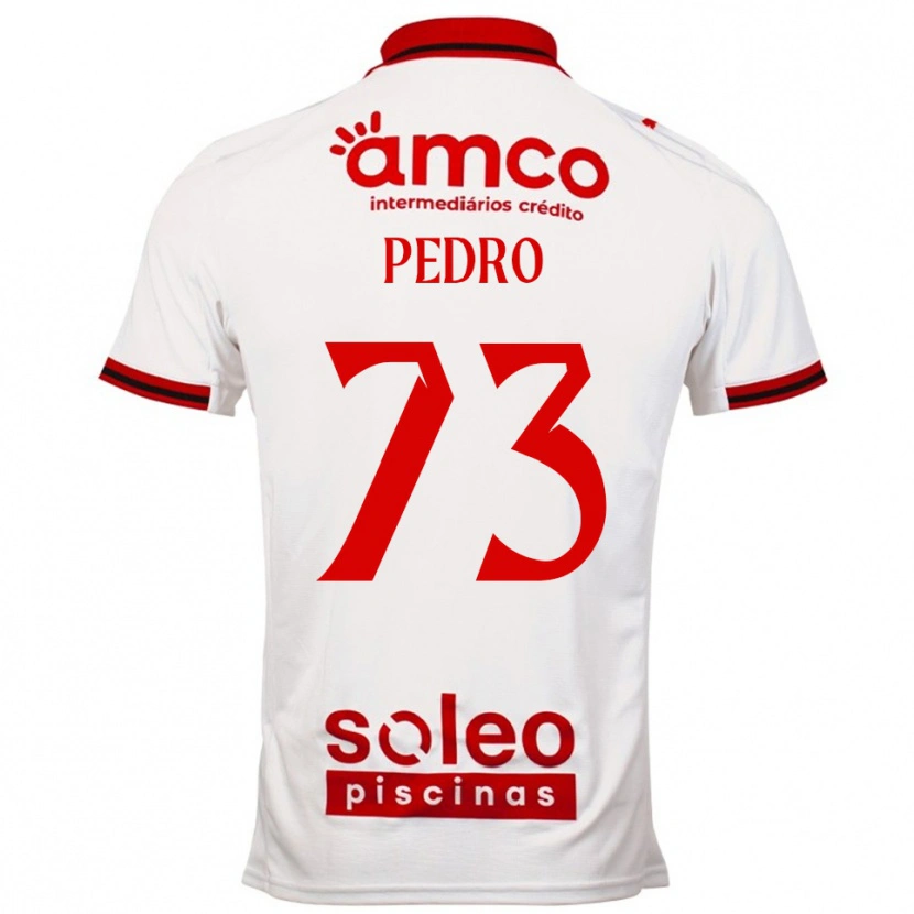 Danxen Män Zé Pedro #73 Vit Röd Bortatröja Matchtröjor 2025/26 Tröjor T-Tröja