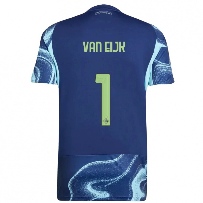 Danxen Män Regina Van Eijk #1 Marinblå Himmelsblå Bortatröja Matchtröjor 2025/26 Tröjor T-Tröja