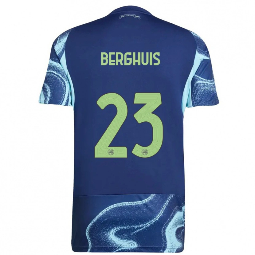 Danxen Män Steven Berghuis #23 Marinblå Himmelsblå Bortatröja Matchtröjor 2025/26 Tröjor T-Tröja