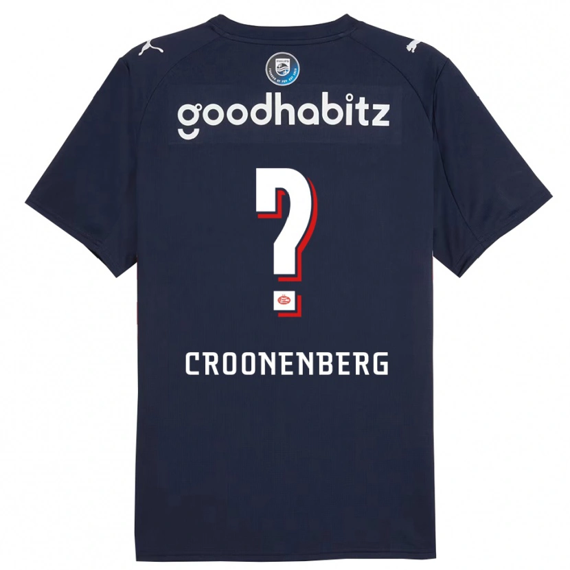 Danxen Män Luca Croonenberg #0 Marinblå Vit Bortatröja Matchtröjor 2025/26 Tröjor T-Tröja