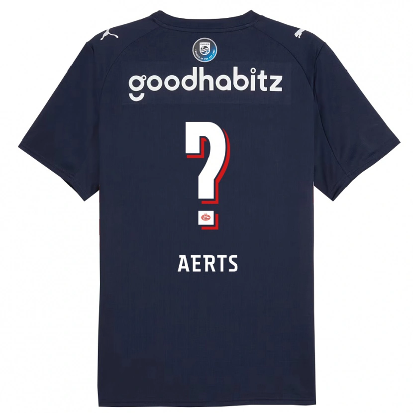 Danxen Män Jim Aerts #0 Marinblå Vit Bortatröja Matchtröjor 2025/26 Tröjor T-Tröja