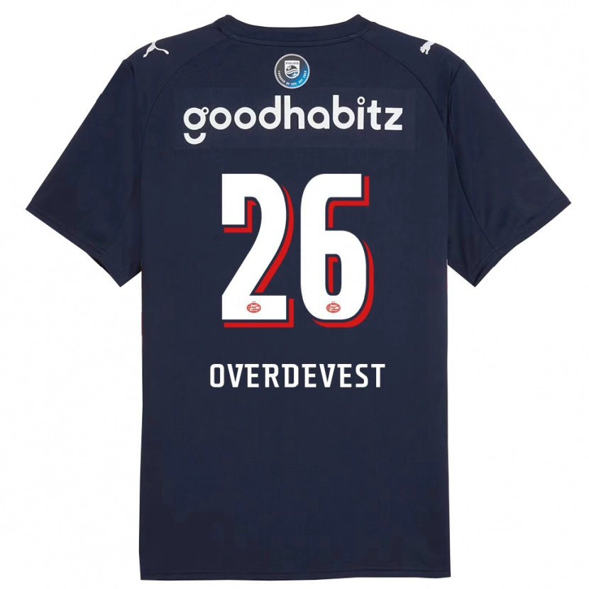 Danxen Män Marco Overdevest #26 Marinblå Vit Bortatröja Matchtröjor 2025/26 Tröjor T-Tröja