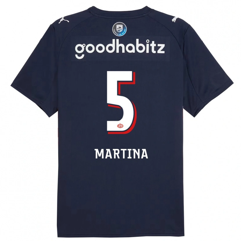Danxen Män Jorvimar Martina #5 Marinblå Vit Bortatröja Matchtröjor 2025/26 Tröjor T-Tröja