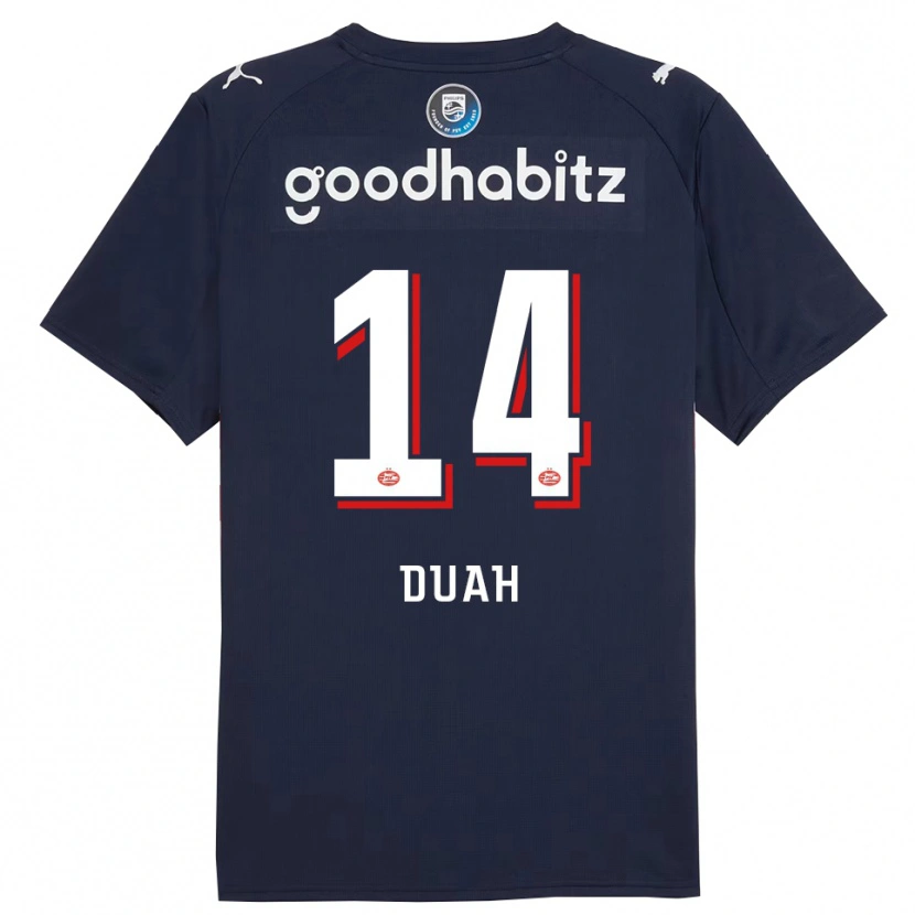 Danxen Män King Duah #14 Marinblå Vit Bortatröja Matchtröjor 2025/26 Tröjor T-Tröja