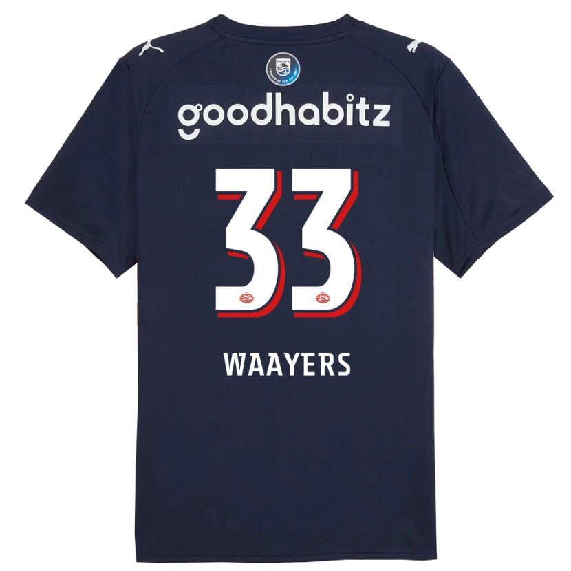 Danxen Män Eus Waayers #33 Marinblå Vit Bortatröja Matchtröjor 2025/26 Tröjor T-Tröja