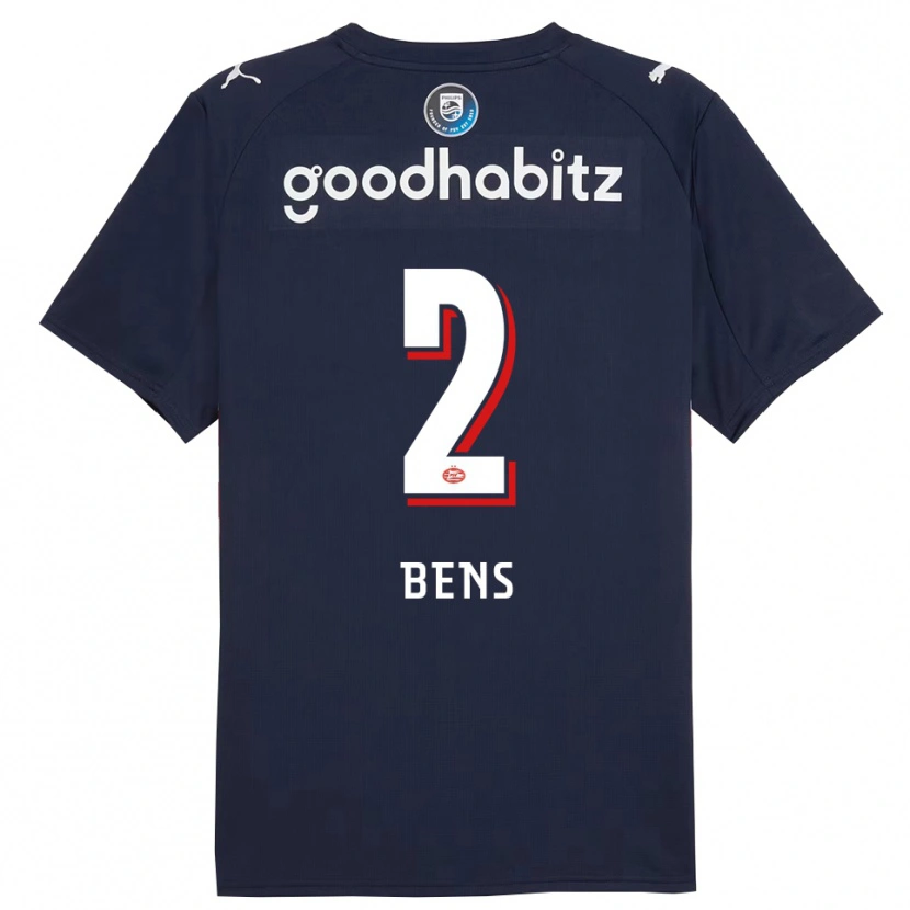 Danxen Män Teun Bens #2 Marinblå Vit Bortatröja Matchtröjor 2025/26 Tröjor T-Tröja