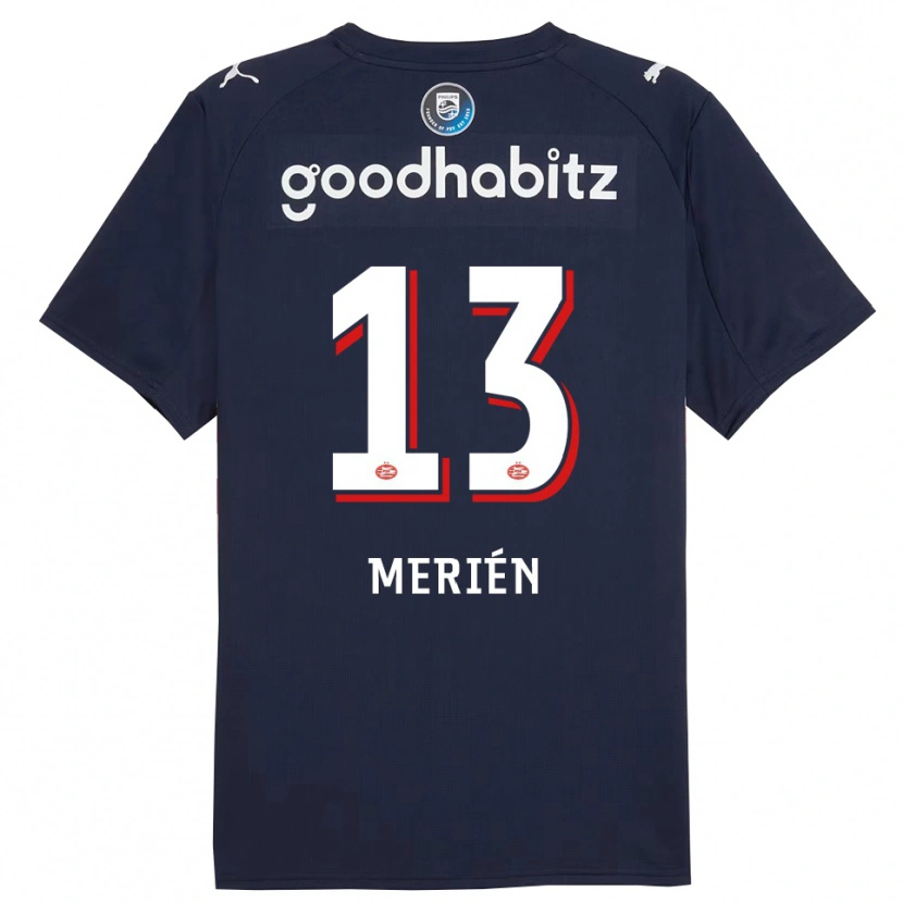 Danxen Män Fabian Merién #13 Marinblå Vit Bortatröja Matchtröjor 2025/26 Tröjor T-Tröja
