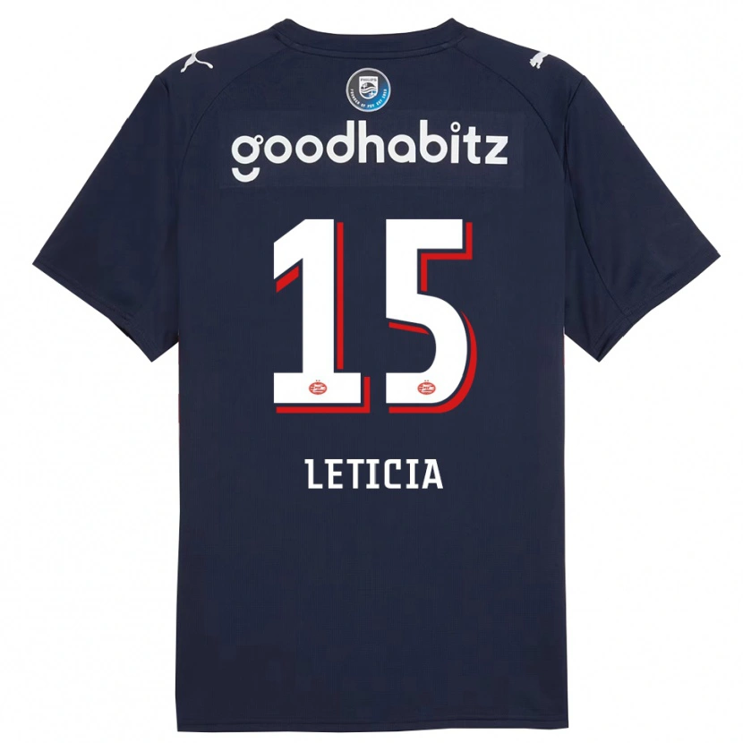 Danxen Män Brazil Bra Leticia #15 Marinblå Vit Bortatröja Matchtröjor 2025/26 Tröjor T-Tröja