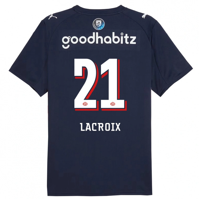 Danxen Män Robine Lacroix #21 Marinblå Vit Bortatröja Matchtröjor 2025/26 Tröjor T-Tröja