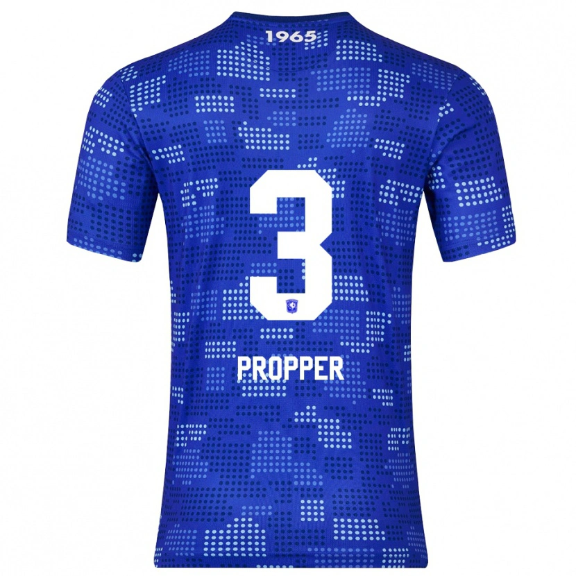 Danxen Män Robin Pröpper #3 Blå Himmelsblå Bortatröja Matchtröjor 2025/26 Tröjor T-Tröja